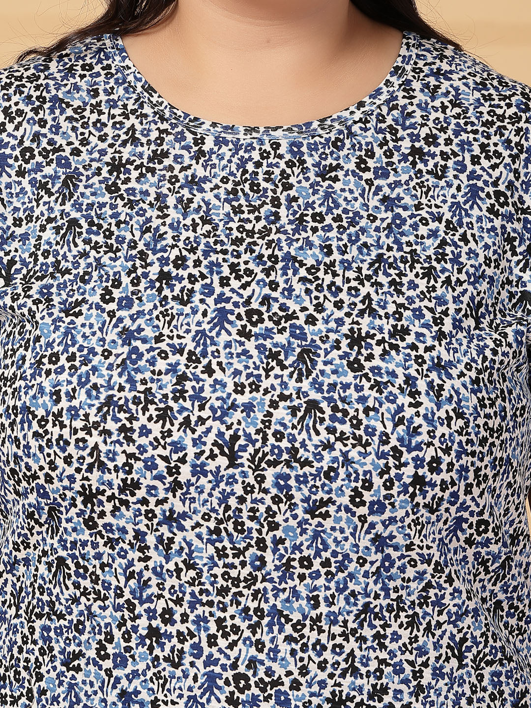 Plus Size Women Floral Printed T-shirt