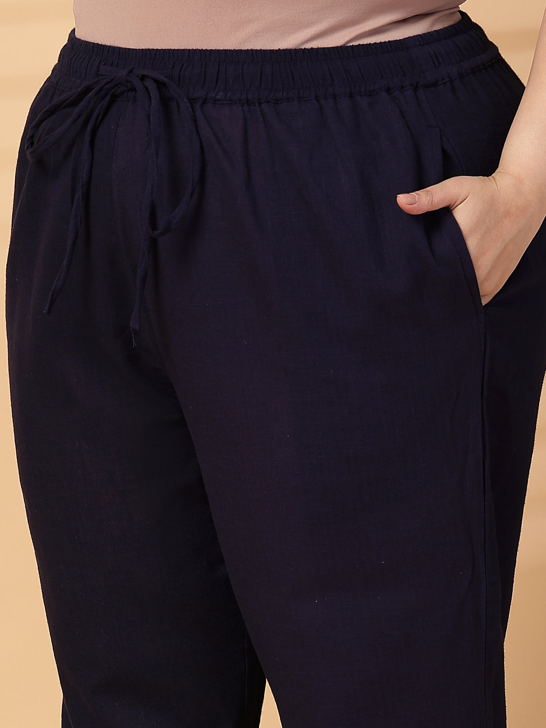Plus Size Women Flared Knitted Palazzos