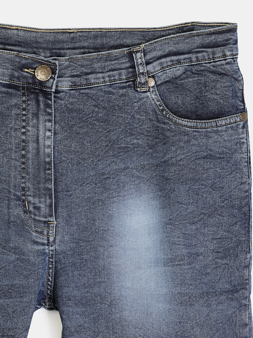 Plus Size Women Blue Regular Fit Mid-Rise Mildly Distressed Jeans