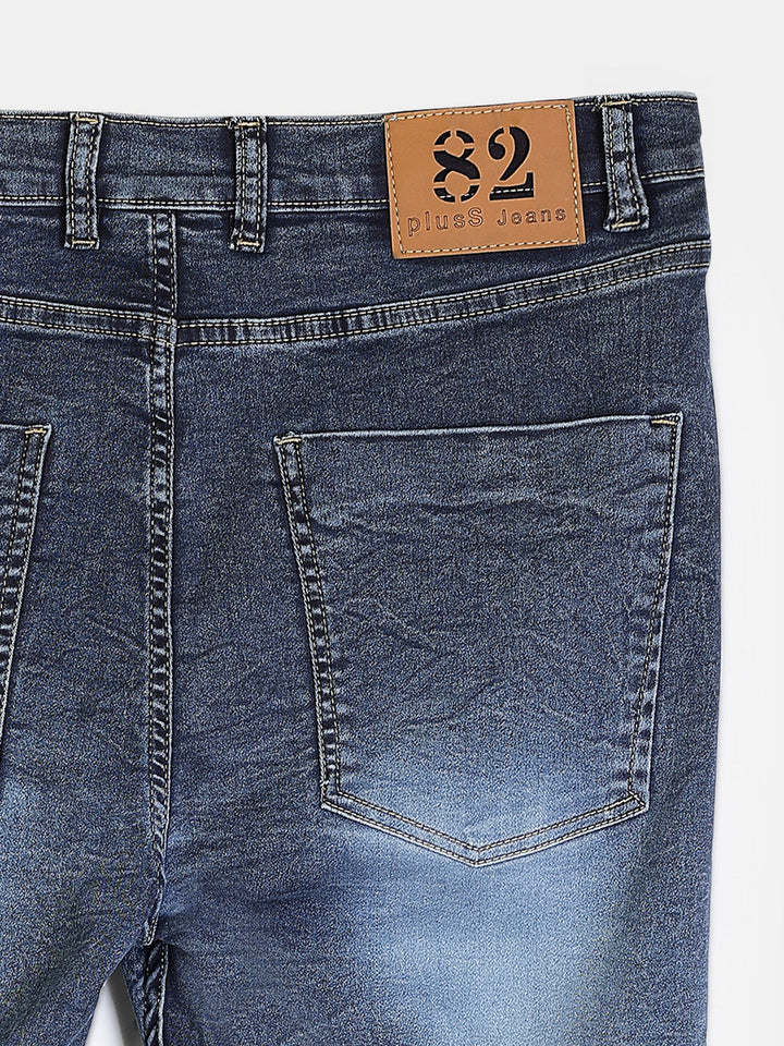 Plus Size Women Blue Regular Fit Mid-Rise Mildly Distressed Jeans