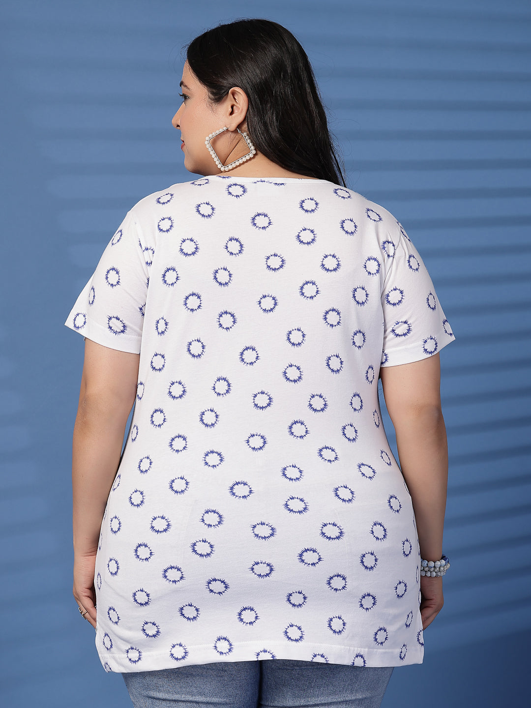 Plus Size Women Floral Printed T-shirt