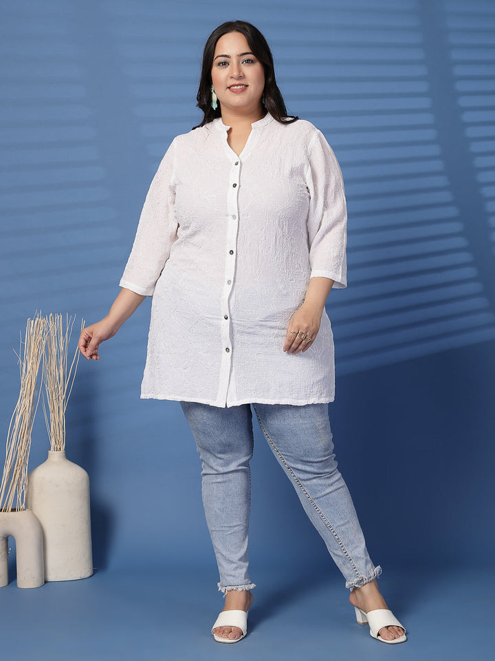 Plus Size Women Shirt Style Top