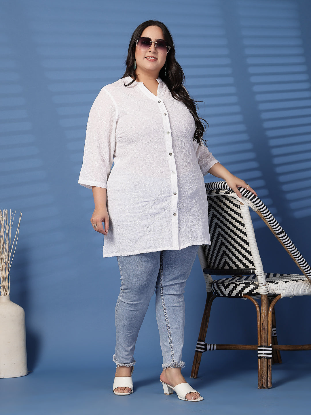 Plus Size Women Shirt Style Top