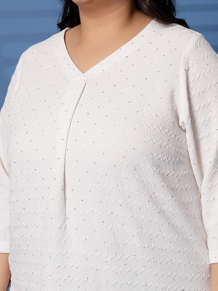 Plus Size V-Neck Solid  Top