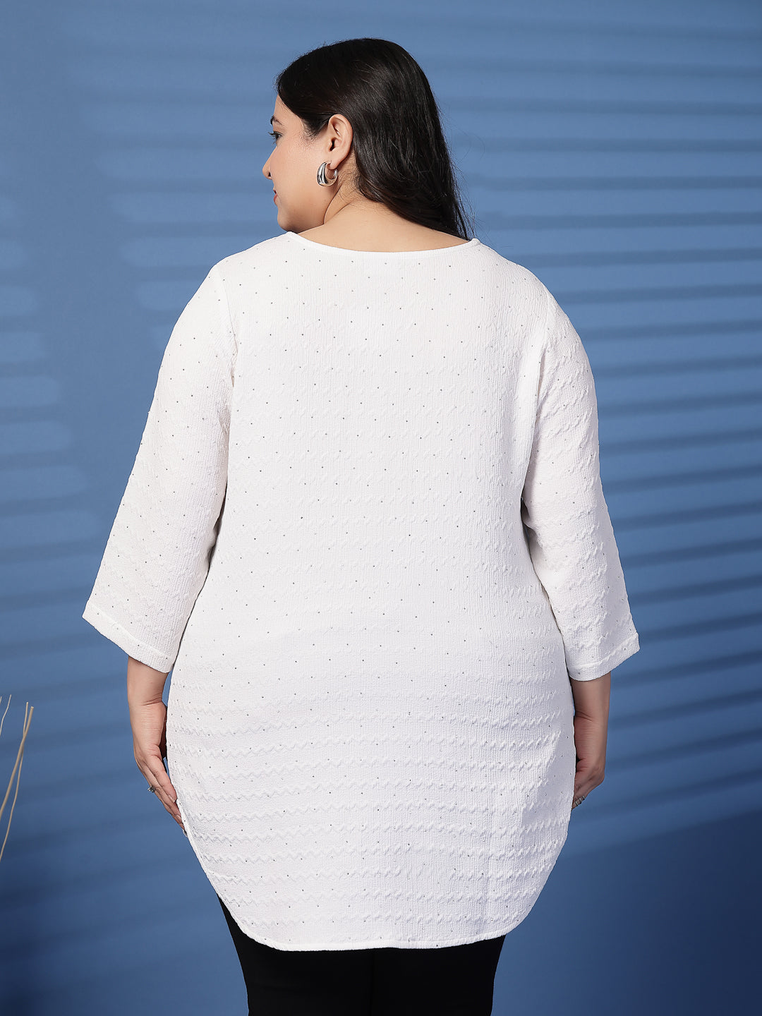 Plus Size V-Neck Solid  Top
