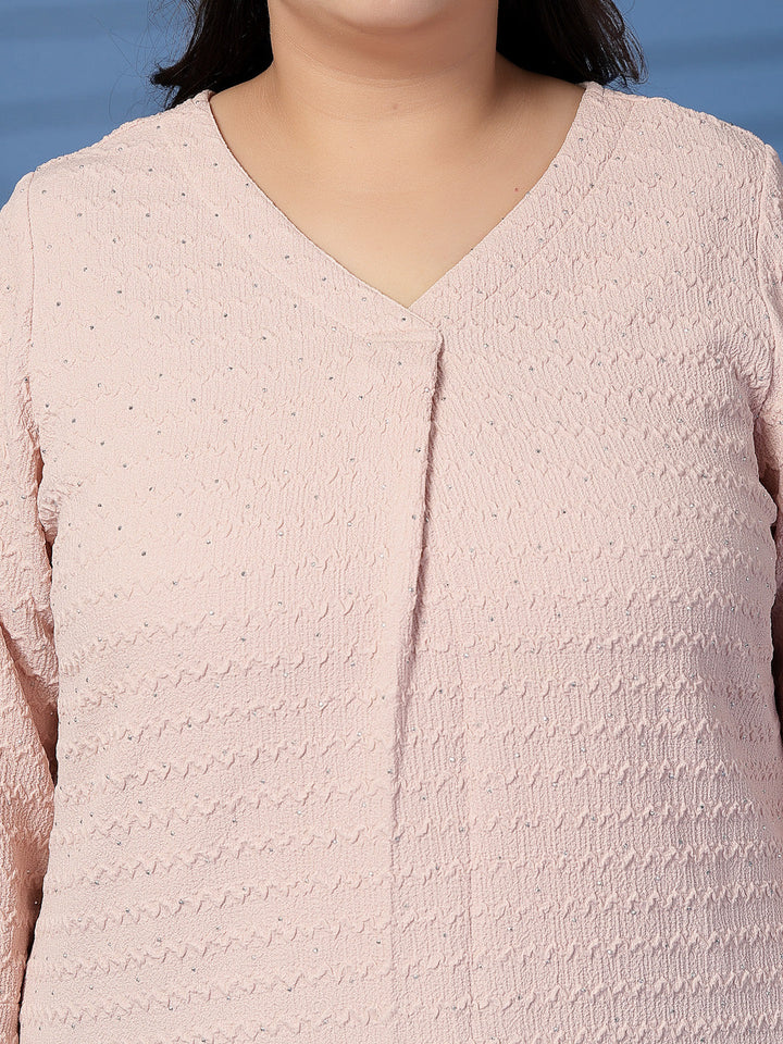 Plus Size V-Neck Solid  Top
