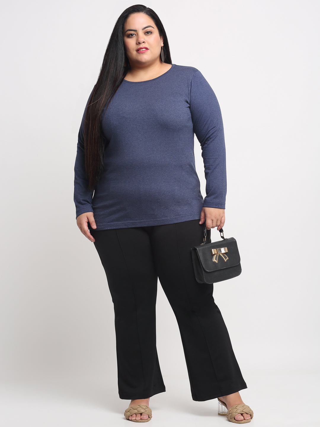 Plus Size Women  Navy Blue T-shirt