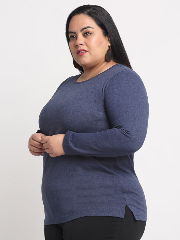 Plus Size Women  Navy Blue T-shirt