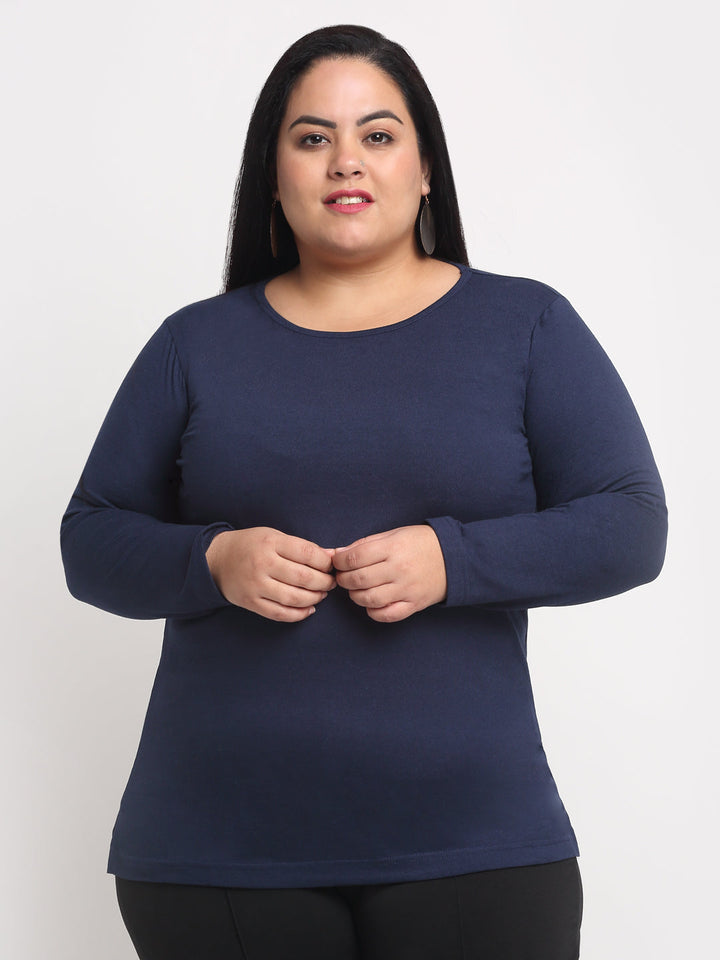 Plus Size Women  Navy Blue T-shirt