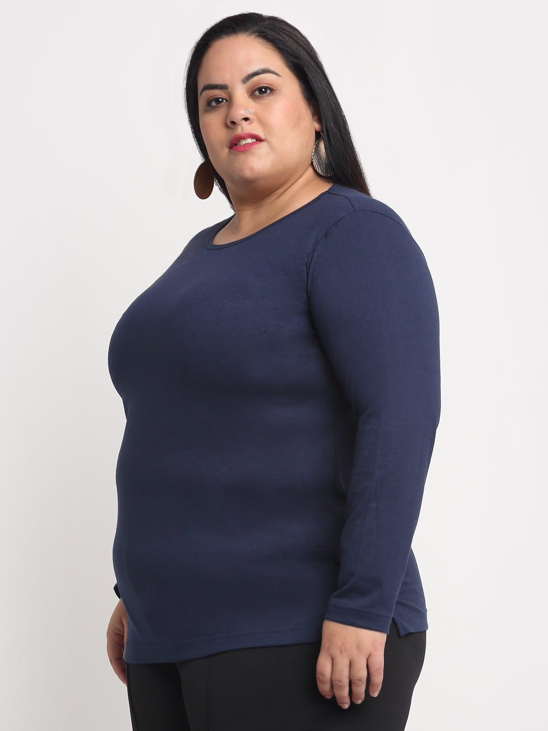 Plus Size Women  Navy Blue T-shirt