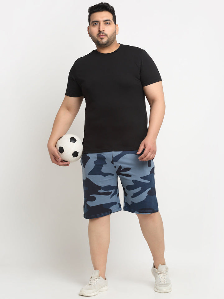 Plus Size Men  Camouflage Printed Cotton Shorts