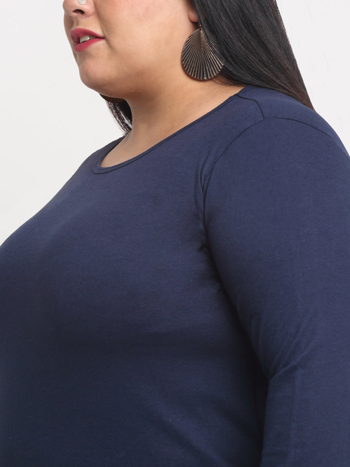 Plus Size Women  Navy Blue T-shirt