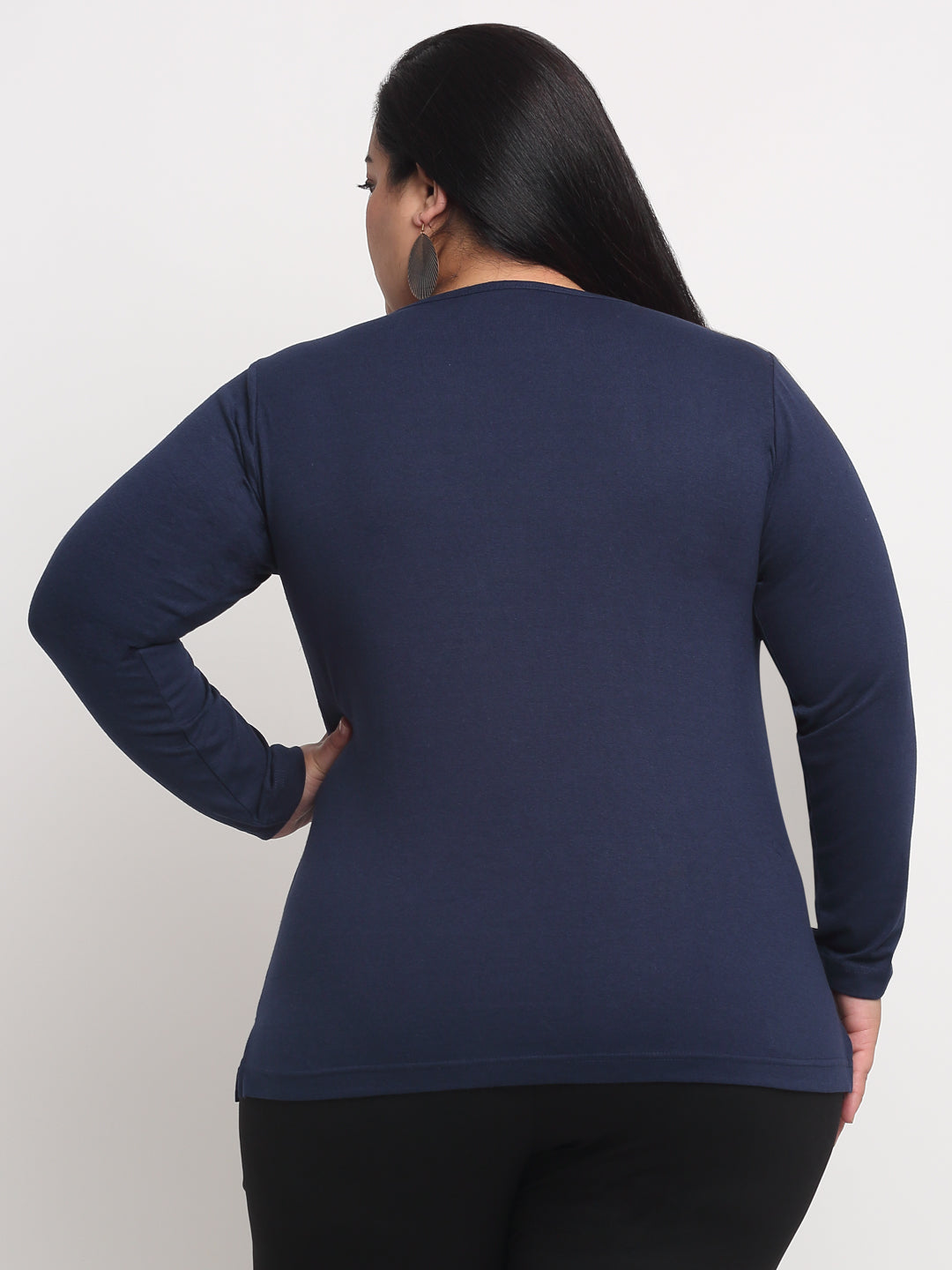 Plus Size Women  Navy Blue T-shirt