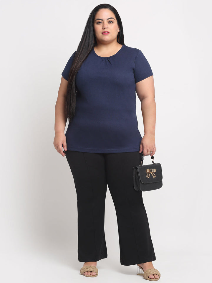 Plus Size Women  Navy Blue T-shirt