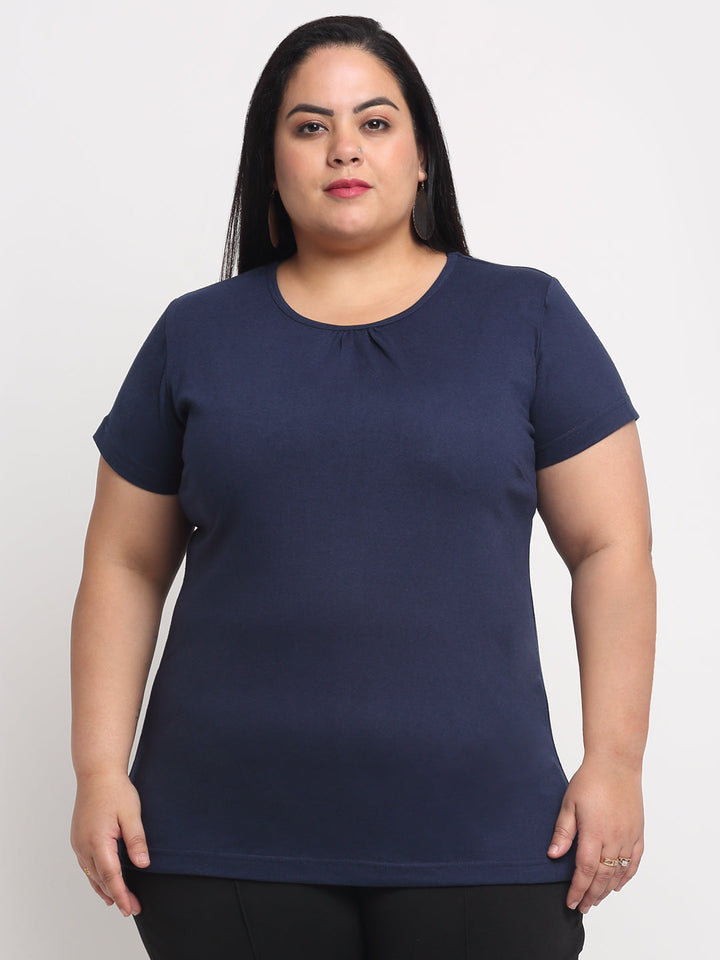 Plus Size Women  Navy Blue T-shirt