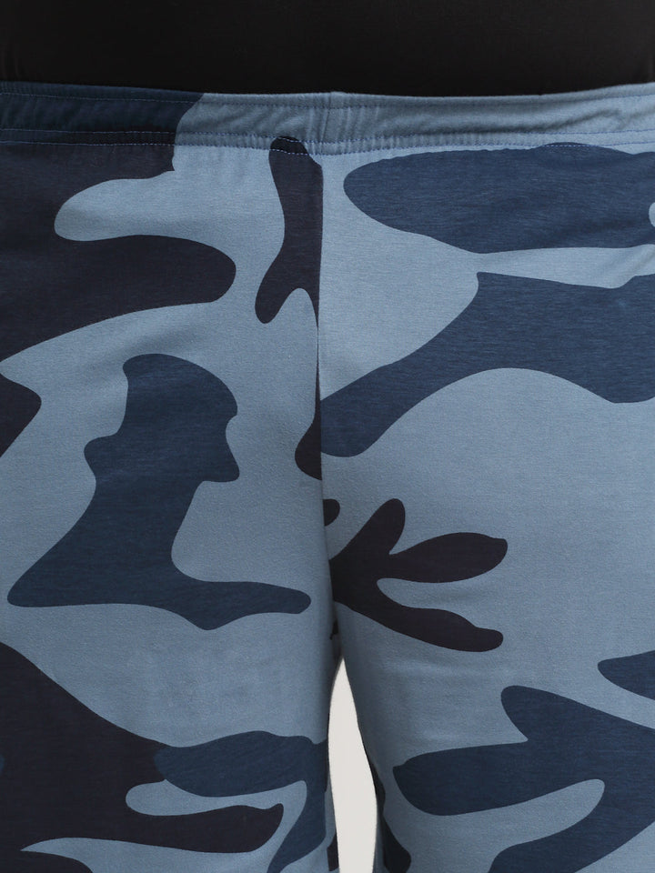Plus Size Men  Camouflage Printed Cotton Shorts