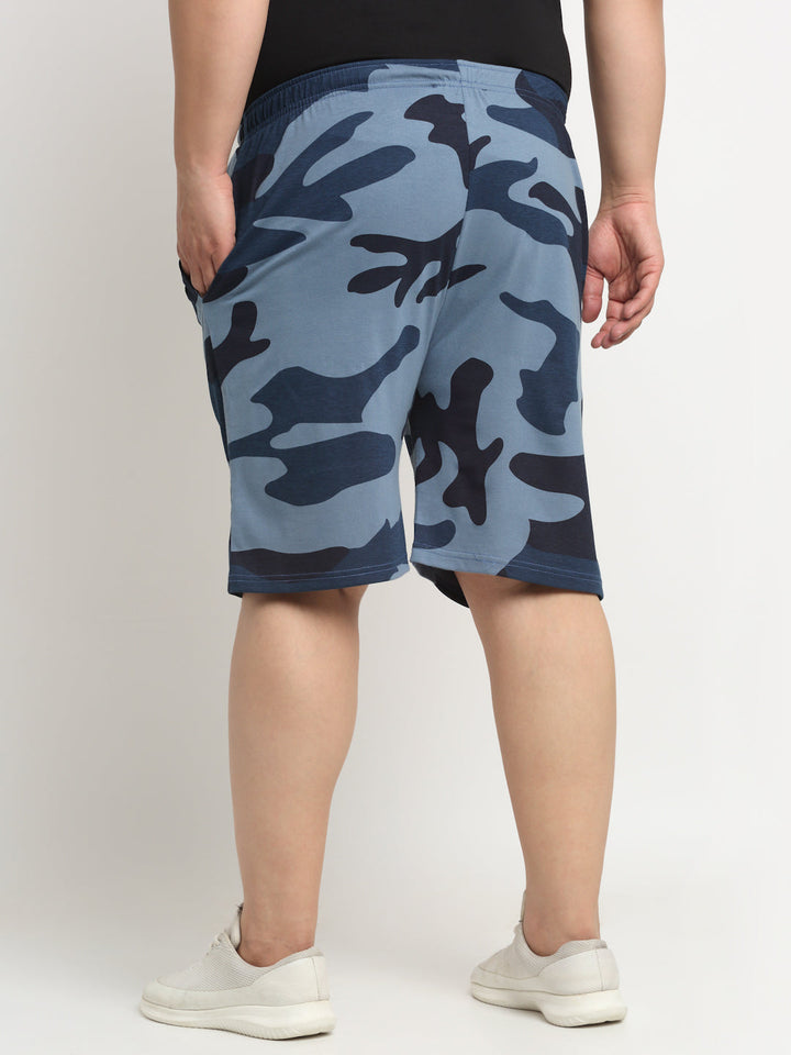 Plus Size Men  Camouflage Printed Cotton Shorts