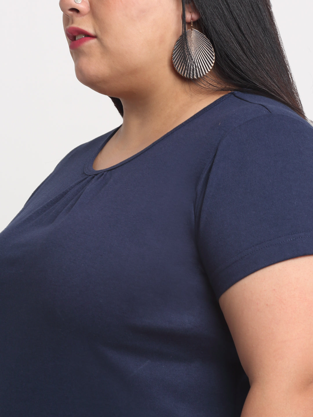 Plus Size Women  Navy Blue T-shirt