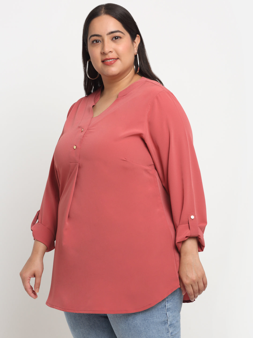 Plus Size  Longline Top