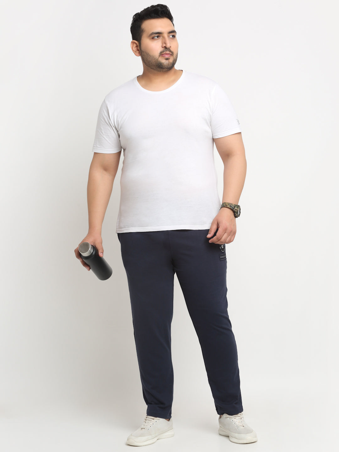Plus Size Men  regular Fit Cotton Track Pants