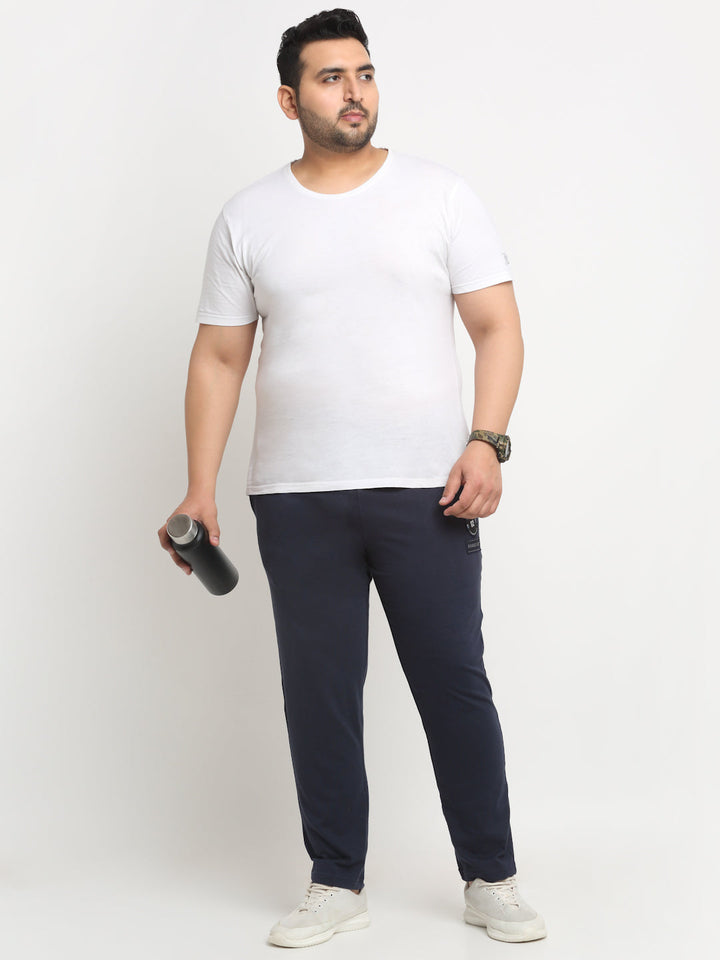 Plus Size Men  regular Fit Cotton Track Pants