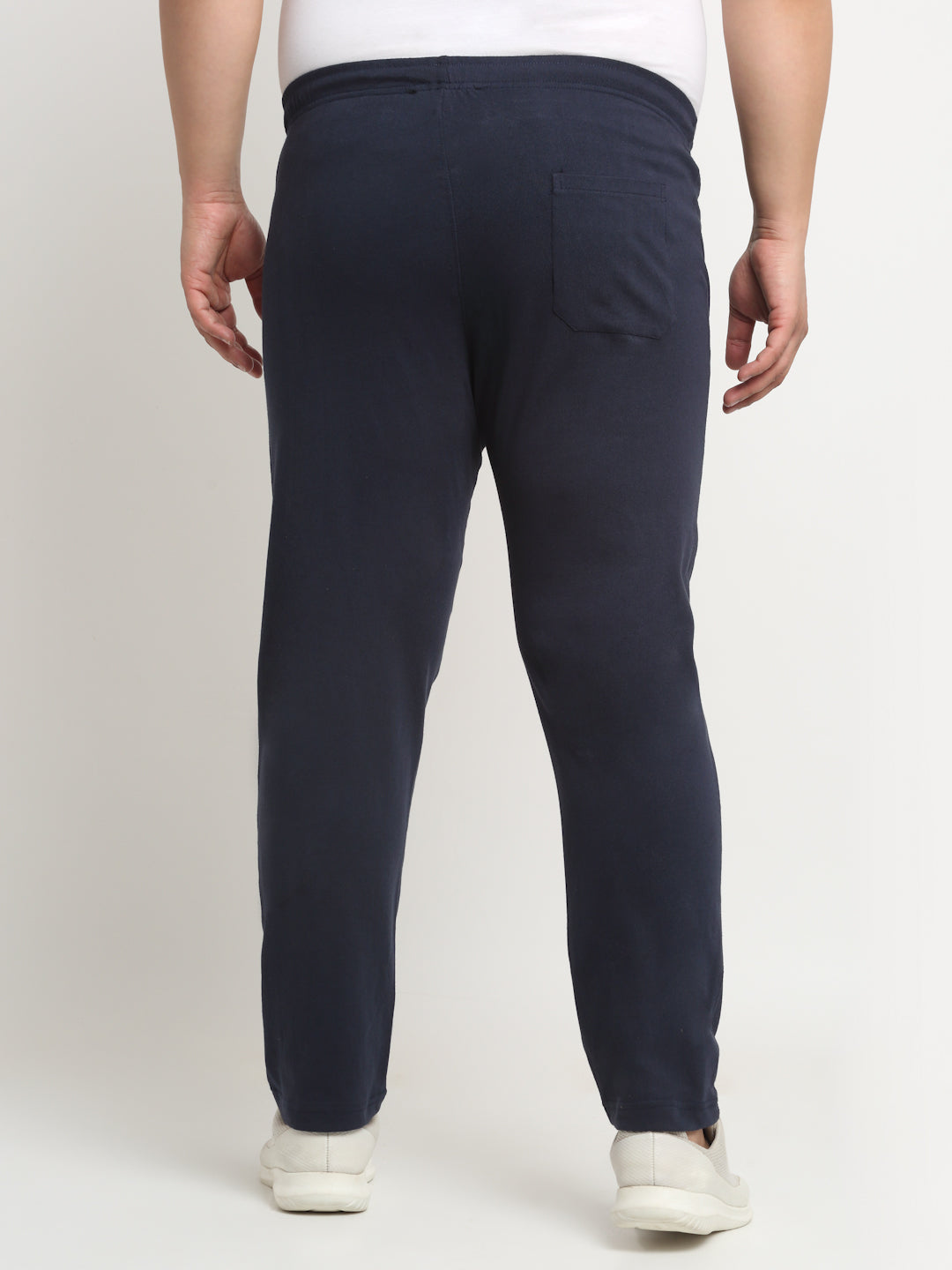 Plus Size Men  Side Panel Detail Straight Fit Cotton Track Pants