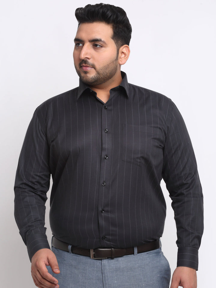 Plus Size  Checked Cotton Formal Shirt