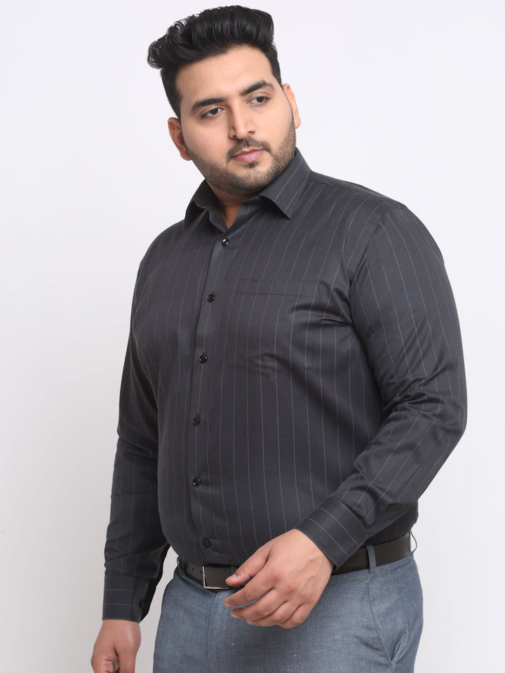 Plus Size  Checked Cotton Formal Shirt