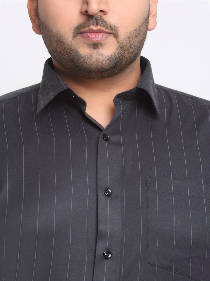Plus Size  Checked Cotton Formal Shirt