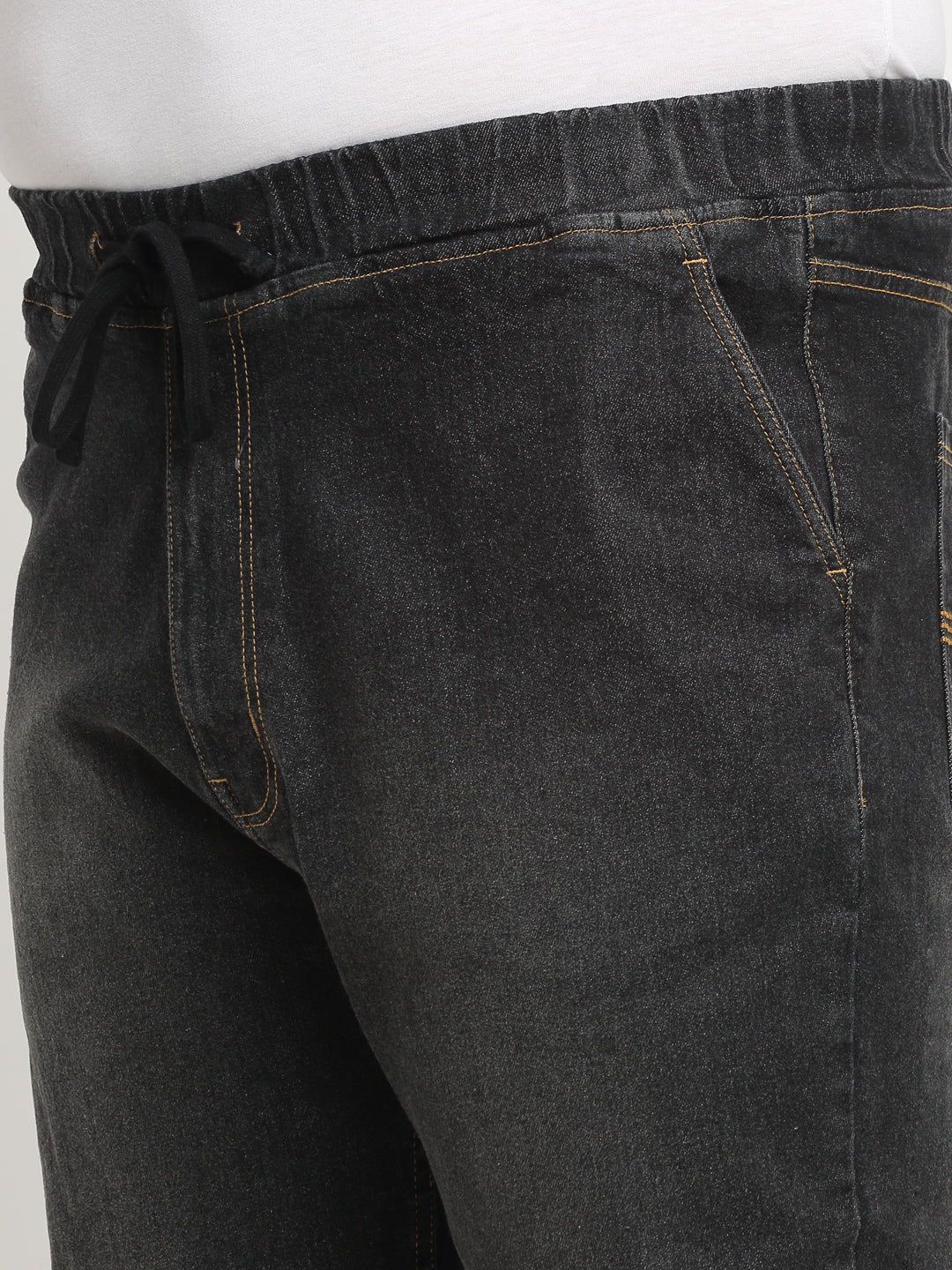 Plus Size Men  Comfort Mid-Rise Stretchable Light Fade Cotton Joggers