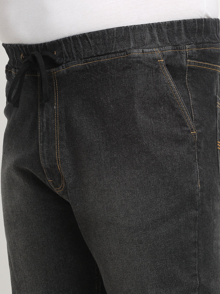 Plus Size Men  Comfort Mid-Rise Stretchable Light Fade Cotton Joggers