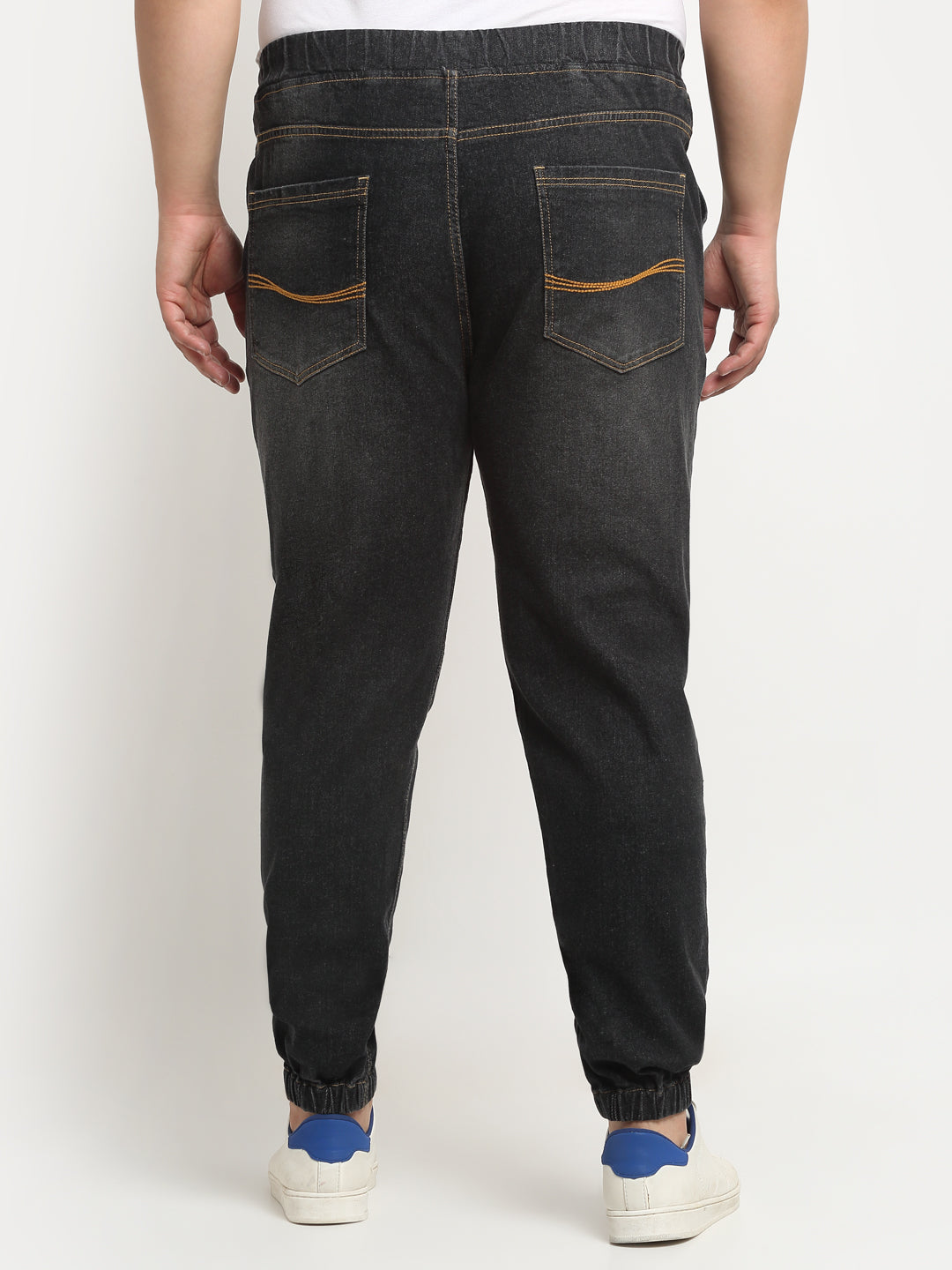 Plus Size Men  Comfort Mid-Rise Stretchable Light Fade Cotton Joggers