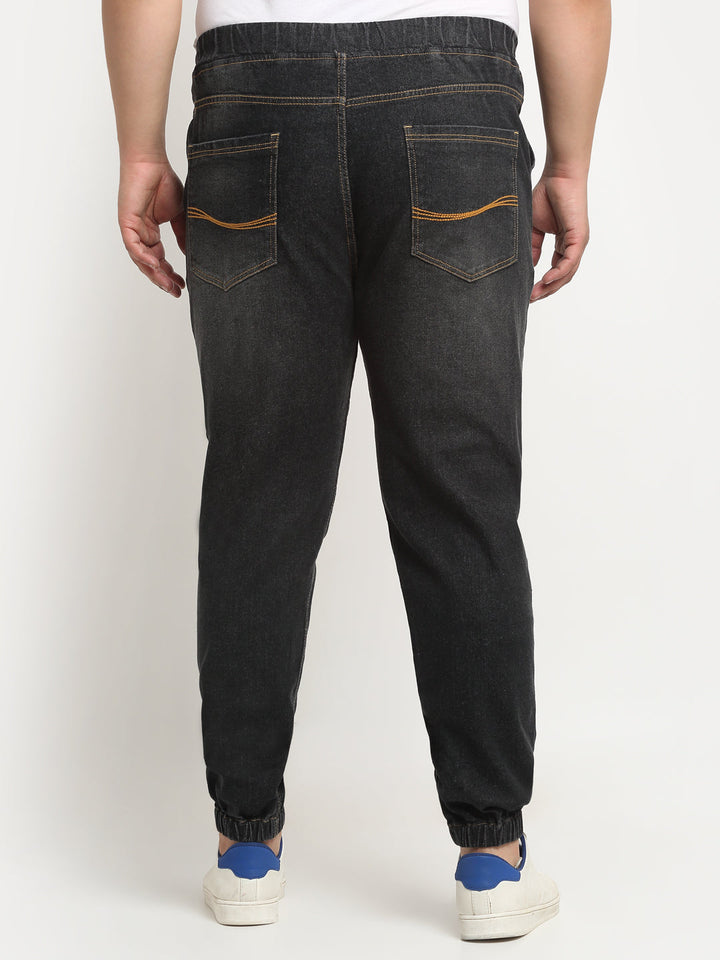 Plus Size Men  Comfort Mid-Rise Stretchable Light Fade Cotton Joggers