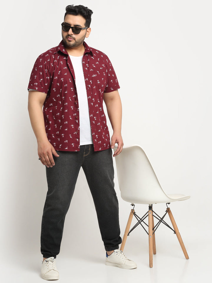 Plus Size Men  Comfort Mid-Rise Stretchable Light Fade Cotton Joggers