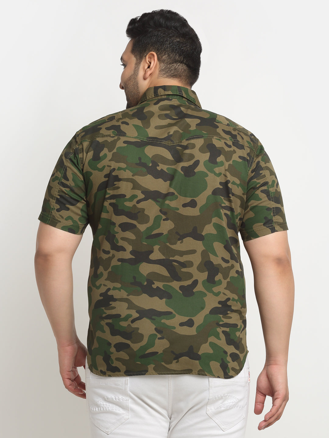 Plus Size Men Cargo Casual Shirt