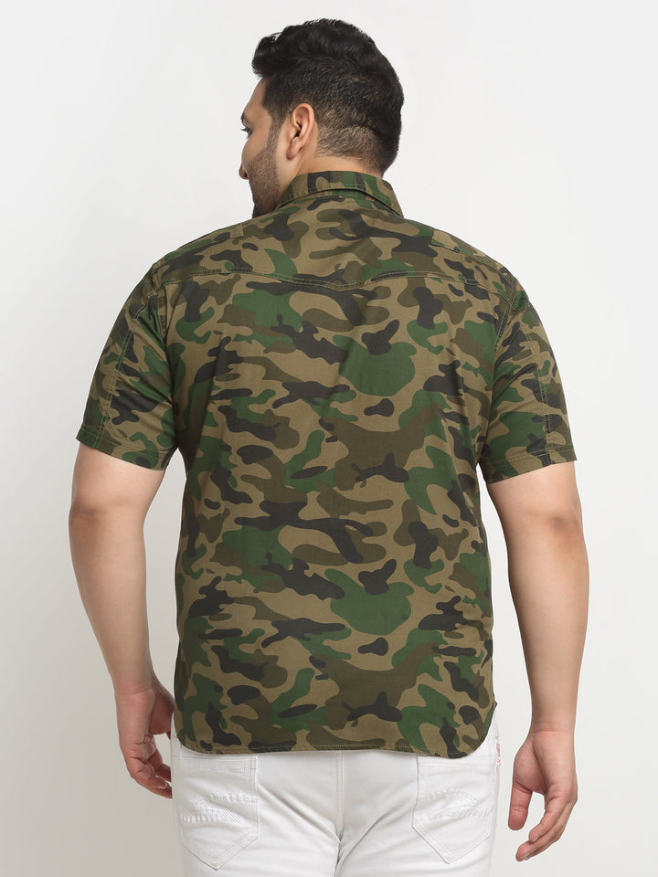 Plus Size Men Cargo Casual Shirt