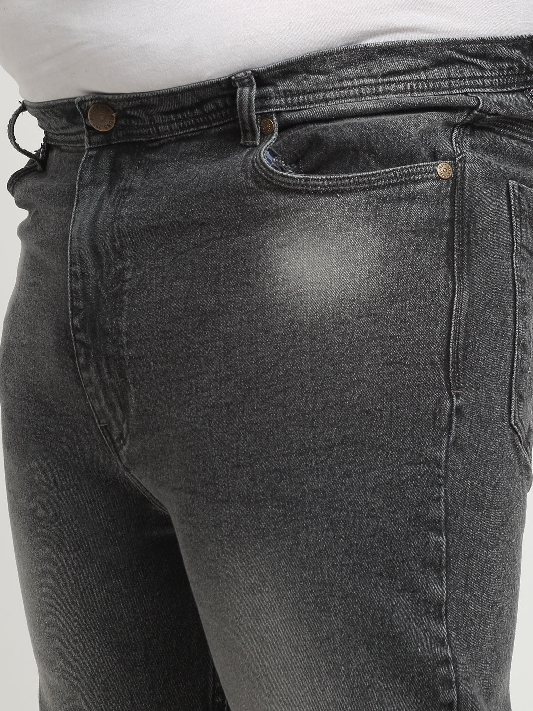 Plus Size Men  Comfort Regular-Fit Light Fade Stretchable Cotton Jeans