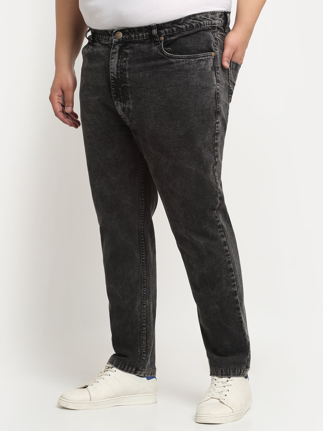 Plus Size Men Comfort Stretchable Cotton Jeans