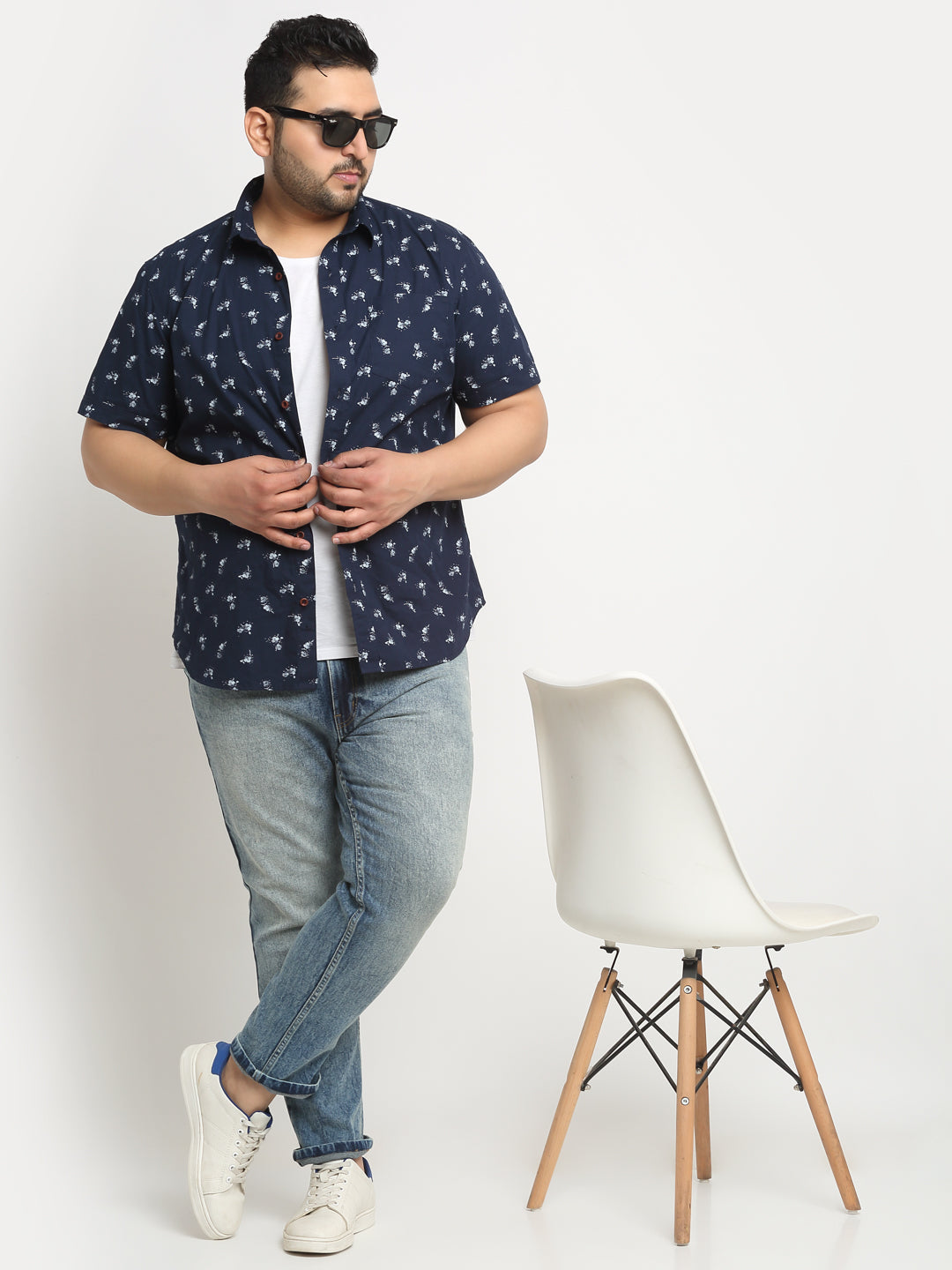 Plus Size Men  Comfort Regular-Fit Heavy Fade Stretchable Cotton Jeans