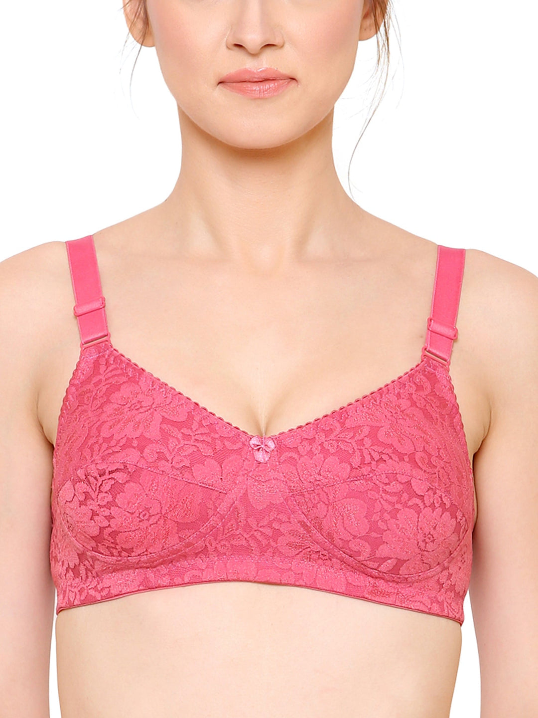 Women's Non Padded Full Coverage Full Net Bra (Pack of 3)-Erin
