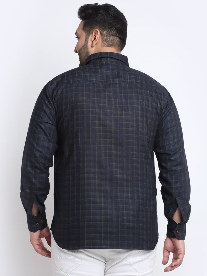 Plus Size Men  Checked Casual Shirt