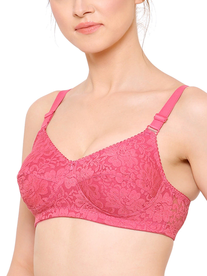 Women's Non Padded Full Coverage Full Net Bra (Pack of 3)-Erin