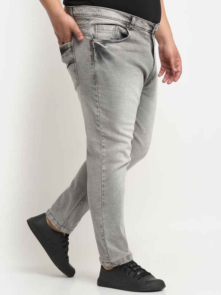 Plus Size Men  Comfort Regular-Fit Heavy Fade Stretchable Cotton Jeans