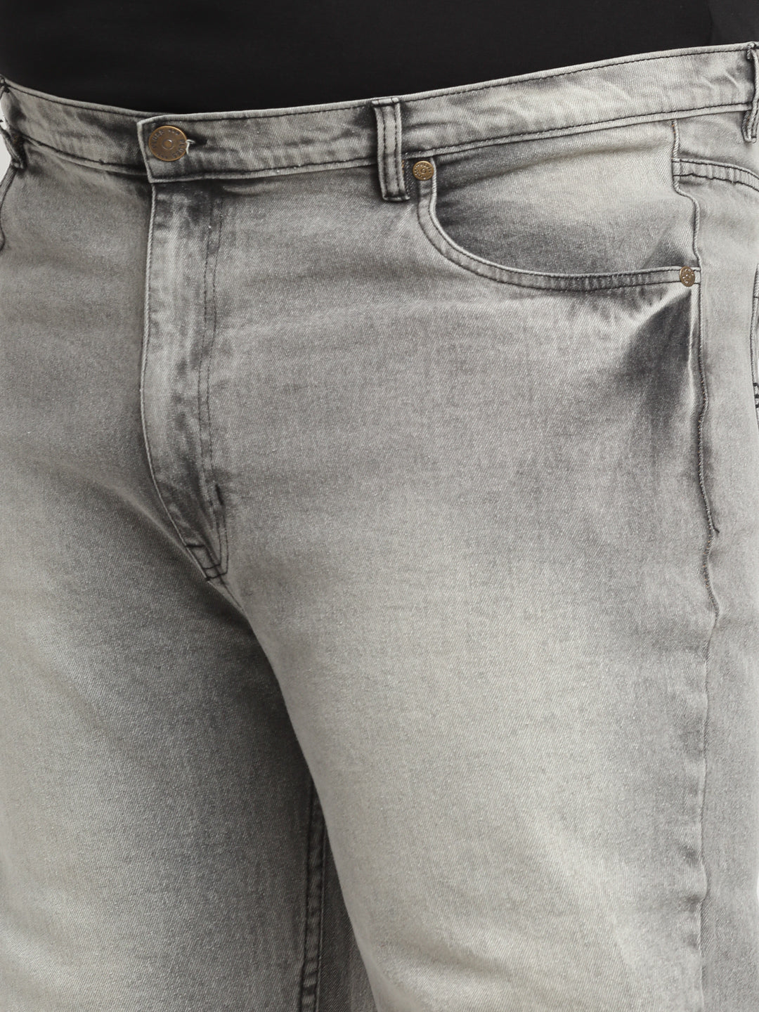 Plus Size Men  Comfort Regular-Fit Heavy Fade Stretchable Cotton Jeans