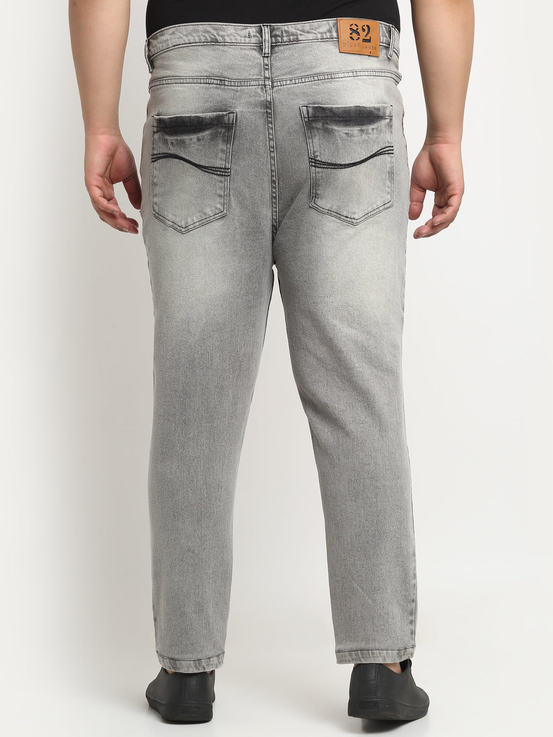 Plus Size Men  Comfort Regular-Fit Heavy Fade Stretchable Cotton Jeans