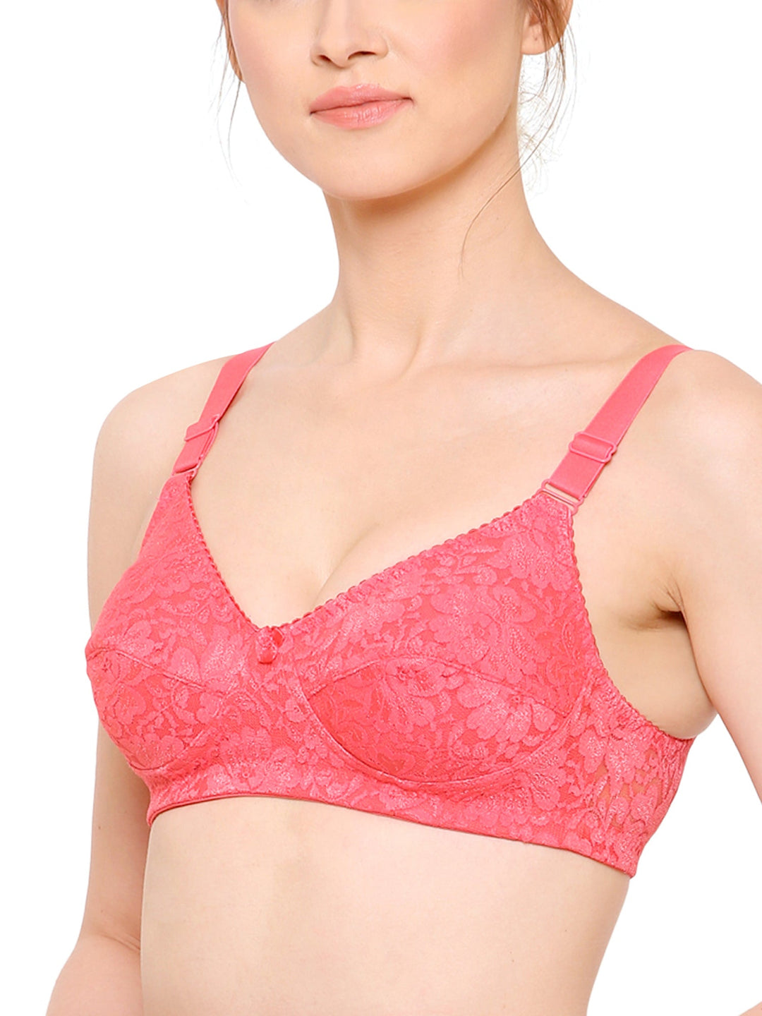 Women's Non Padded Full Coverage Full Net Bra (Pack of 3)-Erin