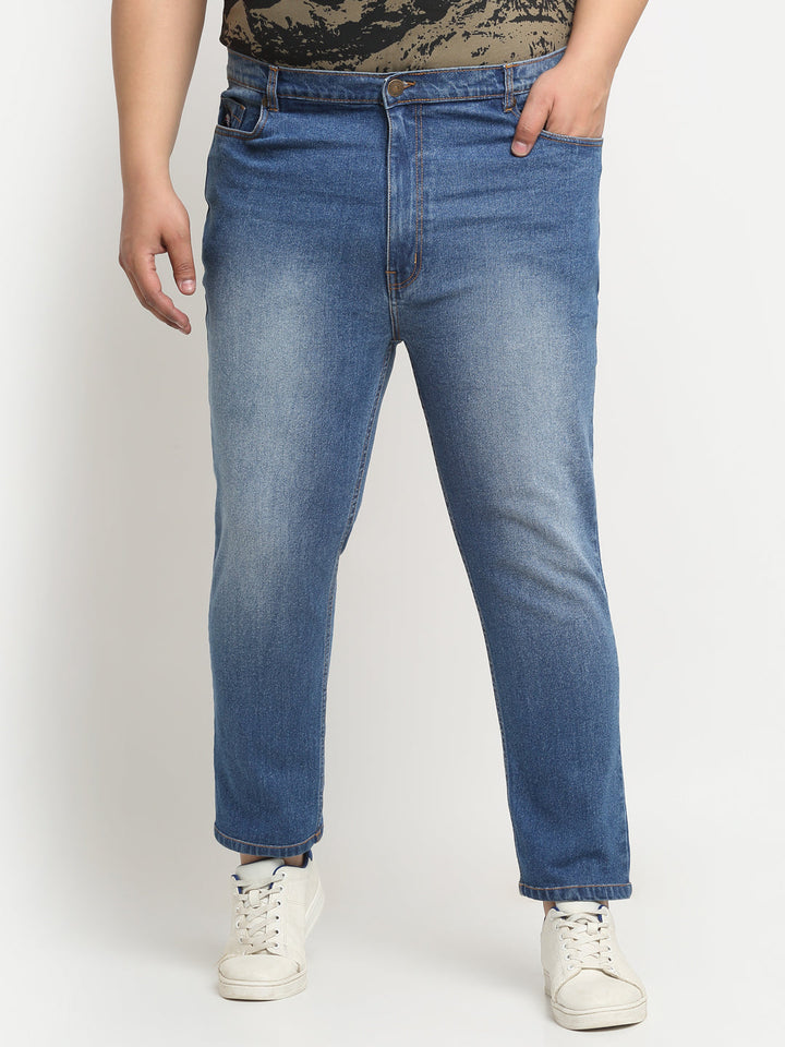 Plus Size Men  Comfort Regular-Fit Light Fade Stretchable Cotton Jeans