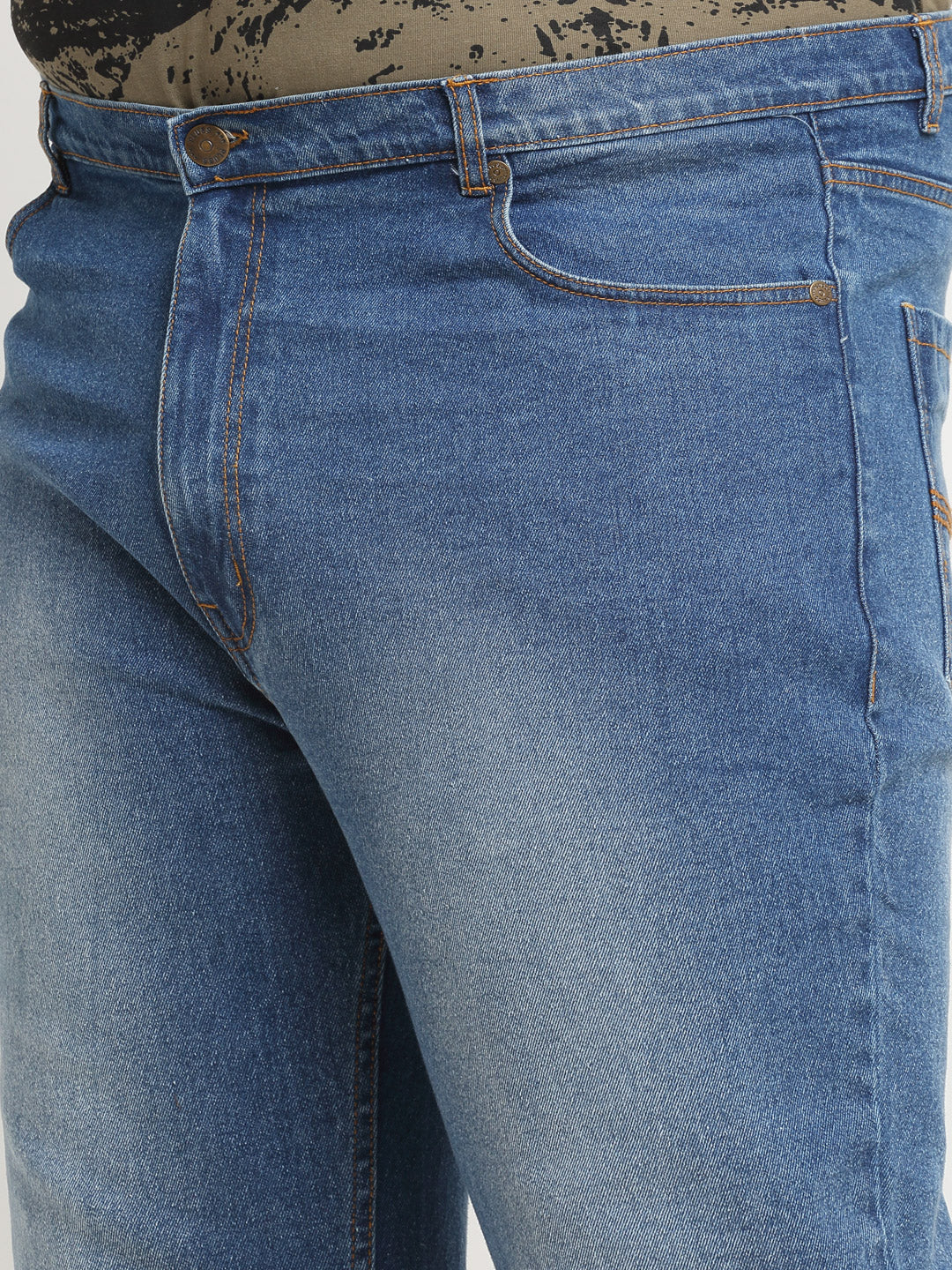 Plus Size Men  Comfort Regular-Fit Light Fade Stretchable Cotton Jeans