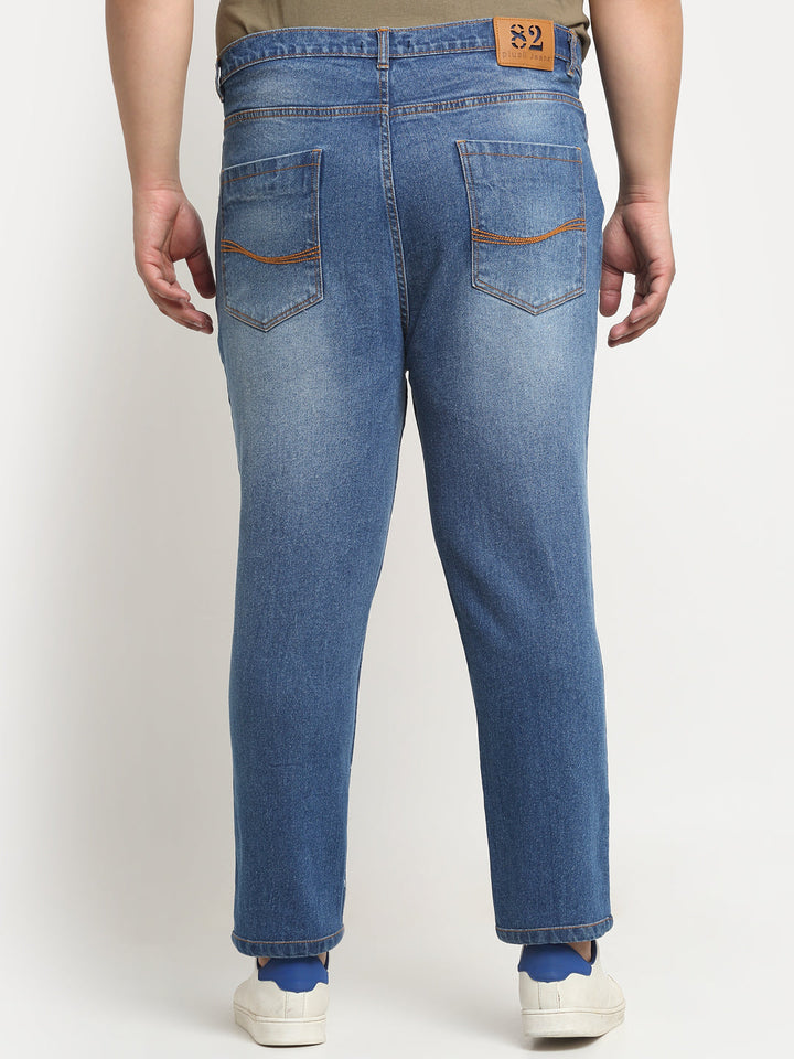 Plus Size Men  Comfort Regular-Fit Light Fade Stretchable Cotton Jeans