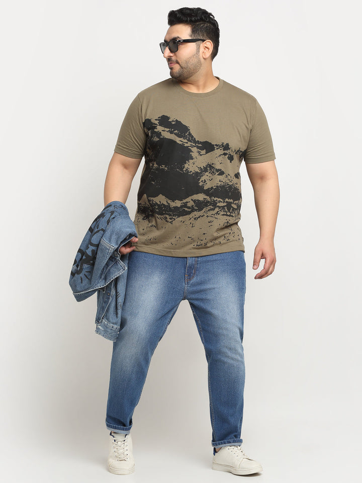 Plus Size Men  Comfort Regular-Fit Light Fade Stretchable Cotton Jeans